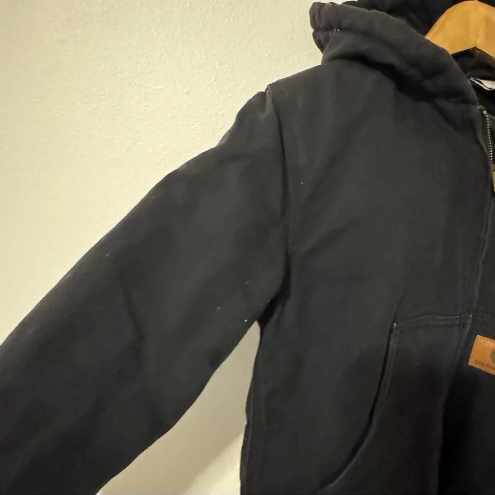 Carhartt Duck Canvas Active Jacket Hooded Black Streetwear CP8417-Small (8/10)